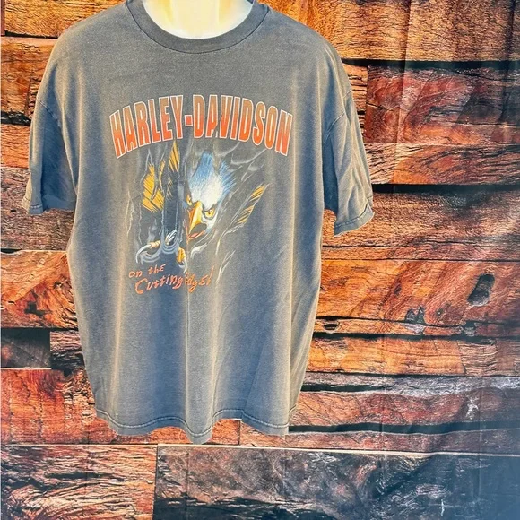 Harley-Davidson Charcoal Tee with Eagle Graphic - Picture 12 of 13